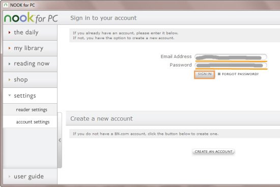 install Nook for PC